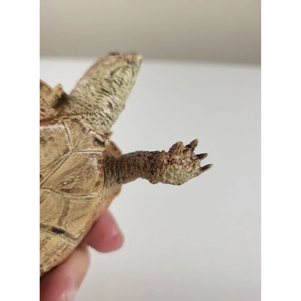 AAA Notched Rubber Tortoise Turtle Figure Realistic Discontinued Brown 4.75” L